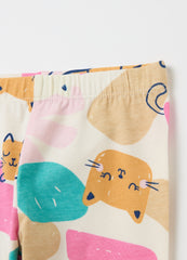 Ovs Printed Stretch Cotton Leggings