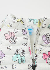 Ovs Padded Gilet With Minnie Mouse Print