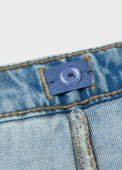 Ovs Cargo Skort In Denim With Darts