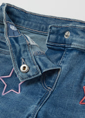 Ovs Jeans With Multicoloured Stars Embroidery