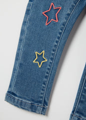 Ovs Jeans With Multicoloured Stars Embroidery