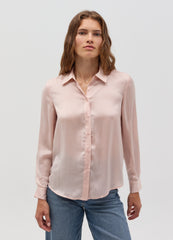 Ovs Solid Colour Satin Shirt