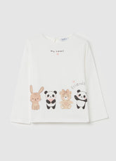 Ovs T-Shirt With Long Sleeves And Animals Print