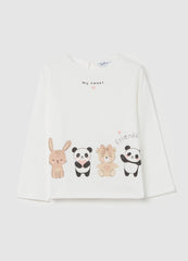 Ovs T-Shirt With Long Sleeves And Animals Print