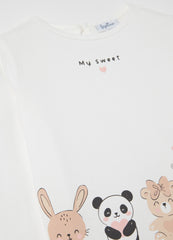 Ovs T-Shirt With Long Sleeves And Animals Print