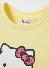 Ovs Long-Sleeved Hello Kitty T-Shirt With Diamantés