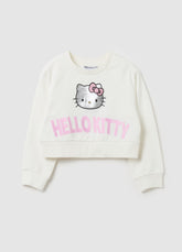 Ovs Cropped-Fit Sweatshirt With Hello Kitty Print