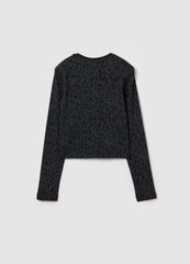 Ovs T-Shirt With Printed Lettering And Long Sleeves