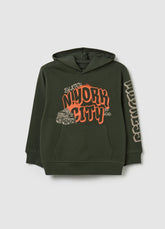 Ovs Sweatshirt With Hood And ''N. York City” Print