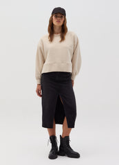 Ovs Solid Colour Sweatshirt With Round Neck