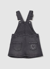 Ovs Denim Pinafore With Diamantã© Hearts