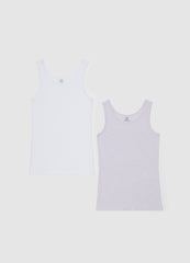 Ovs Two-Pack Organic Cotton Vests With Round Neck