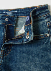 Ovs Straight-Fit Jeans With Abrasions And Print