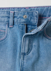 Ovs Flare-Fit Jeans With Five Pockets And Minnie Mouse Embroidery