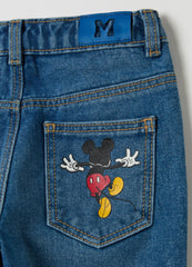 Ovs Five-Pocket Jeans With Mickey Mouse Print