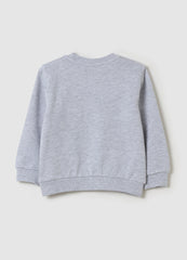 Ovs Sweatshirt With Round Neck And Dinosaurs Print