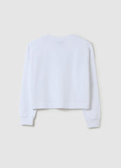 Ovs Cropped Sweatshirt With Foil Print