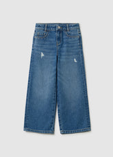 Ovs Culotte Jeans With Studs And Abrasions