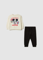 Ovs Cotton Jogging Set With Mickey Mouse Print