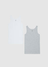 Ovs Two-Pack Racerback Vests In Organic Cotton