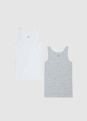 Ovs Two-Pack Racerback Vests In Organic Cotton