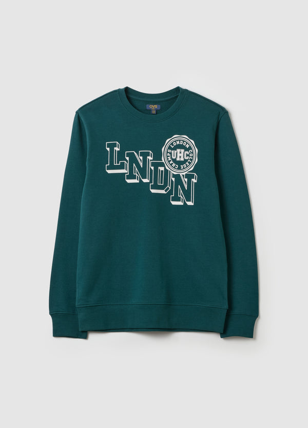 Ovs French Terry Sweatshirt With Lettering Print