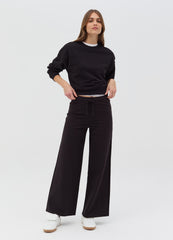 Ovs Wide-Leg Joggers In Fleece