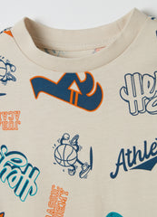 Ovs T-Shirt With Long Sleeves And All-Over Print