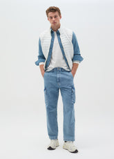 Ovs Acid Wash Cargo Jeans