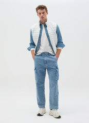 Ovs Acid Wash Cargo Jeans