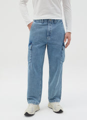 Ovs Acid Wash Cargo Jeans
