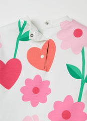 Ovs Stretch Cotton Jogging Set With Minnie Mouse Print