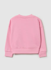 Ovs Cotton Sweatshirt With Diamantés And Daisy Duck Print