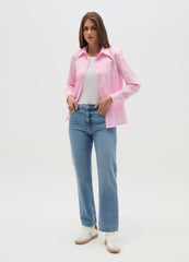 Ovs Curvy Shirt In Cotton Blend