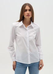 Ovs Curvy Shirt In Cotton Blend