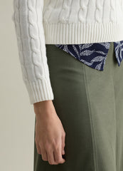 Ovs Ribbed Pullover With Cable-Knit Design