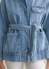 Ovs Denim Shacket With Belt