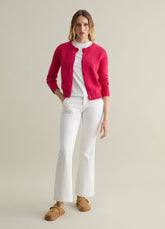 Ovs Cardigan With Round Neck In Cotton