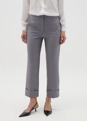Ovs Crop Trousers With Folds