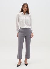 Ovs Crop Trousers With Folds