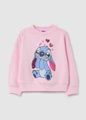 Ovs Sweatshirt With Sequins And Stitch Print
