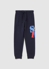 Ovs Fleece Joggers With Drawstring And Print