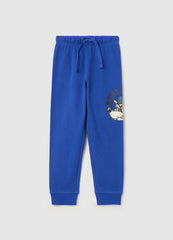 Ovs Fleece Joggers With Drawstring And Print