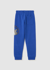 Ovs Fleece Joggers With Drawstring And Print