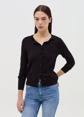 Ovs Cardigan With Round Neckline