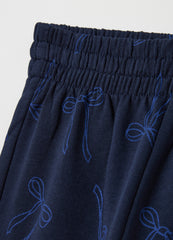 Ovs Cotton Joggers With Elasticated Trims And Print