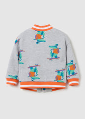 Ovs Reversible Sweatshirt With Skater Crocodile Print