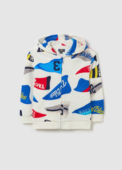 Ovs Full-Zip Hoodie With Nautical Print