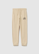 Ovs Joggers With Drawstring And ''Step Aside'' Print