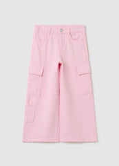 Ovs Wide-Leg Cargo Trousers In Twill